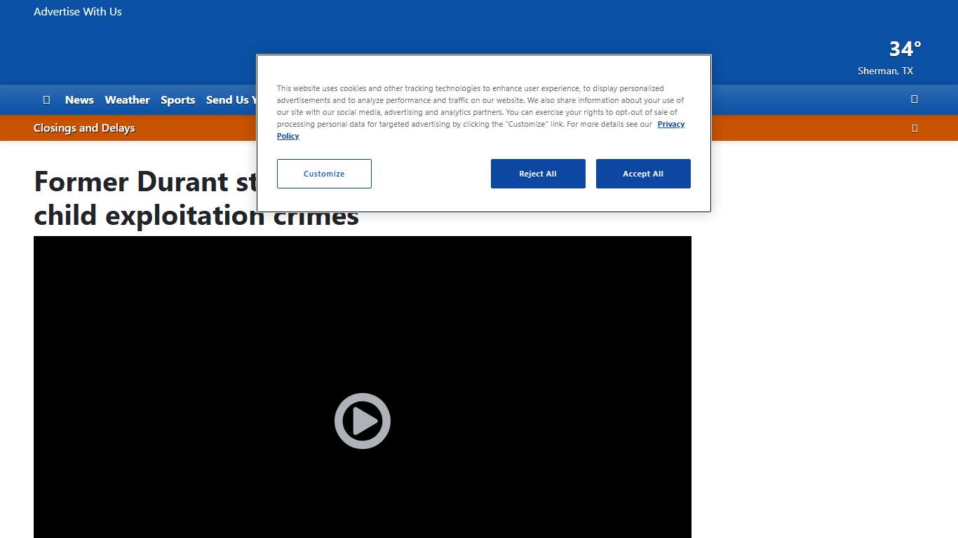 Former Durant student teacher sentenced for child exploitation crimes